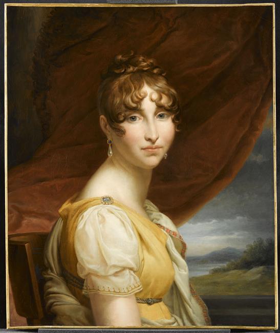 Portrait en buste d'Hortense de Beauharnais, fille de Joséphine peint par Gérard