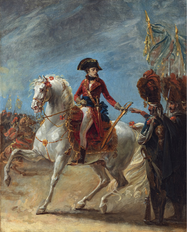 Esquisse - Bonaparte distribuant un sabre d'honneur après la bataille de Marengo 