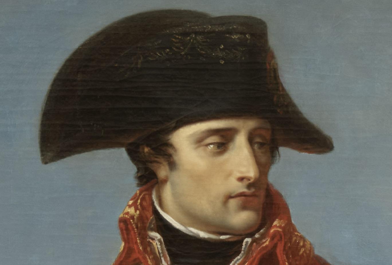 Détail rapproché de la figure de Bonaparte dans le tableau d’Antoine-Jean Gros