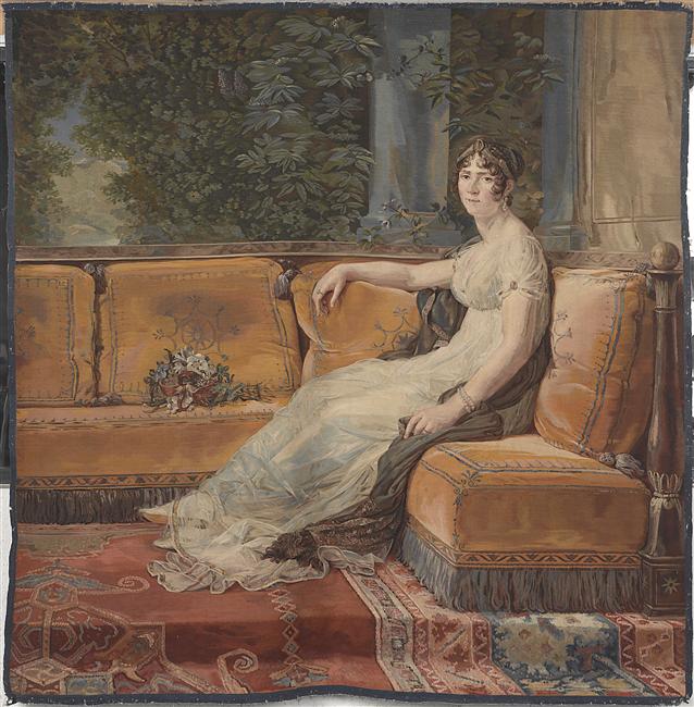 Tapisserie Portrait en pied de l'impératrice Joséphine dans la toilette d'intérieur d'après François Gérard