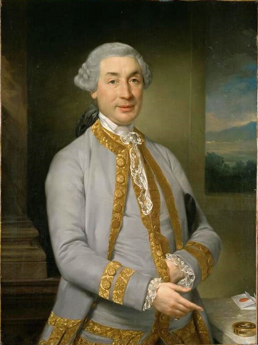 Portrait à mi-corps de Charles Bonaparte, dans un intérieur avec en fond une vue de nature