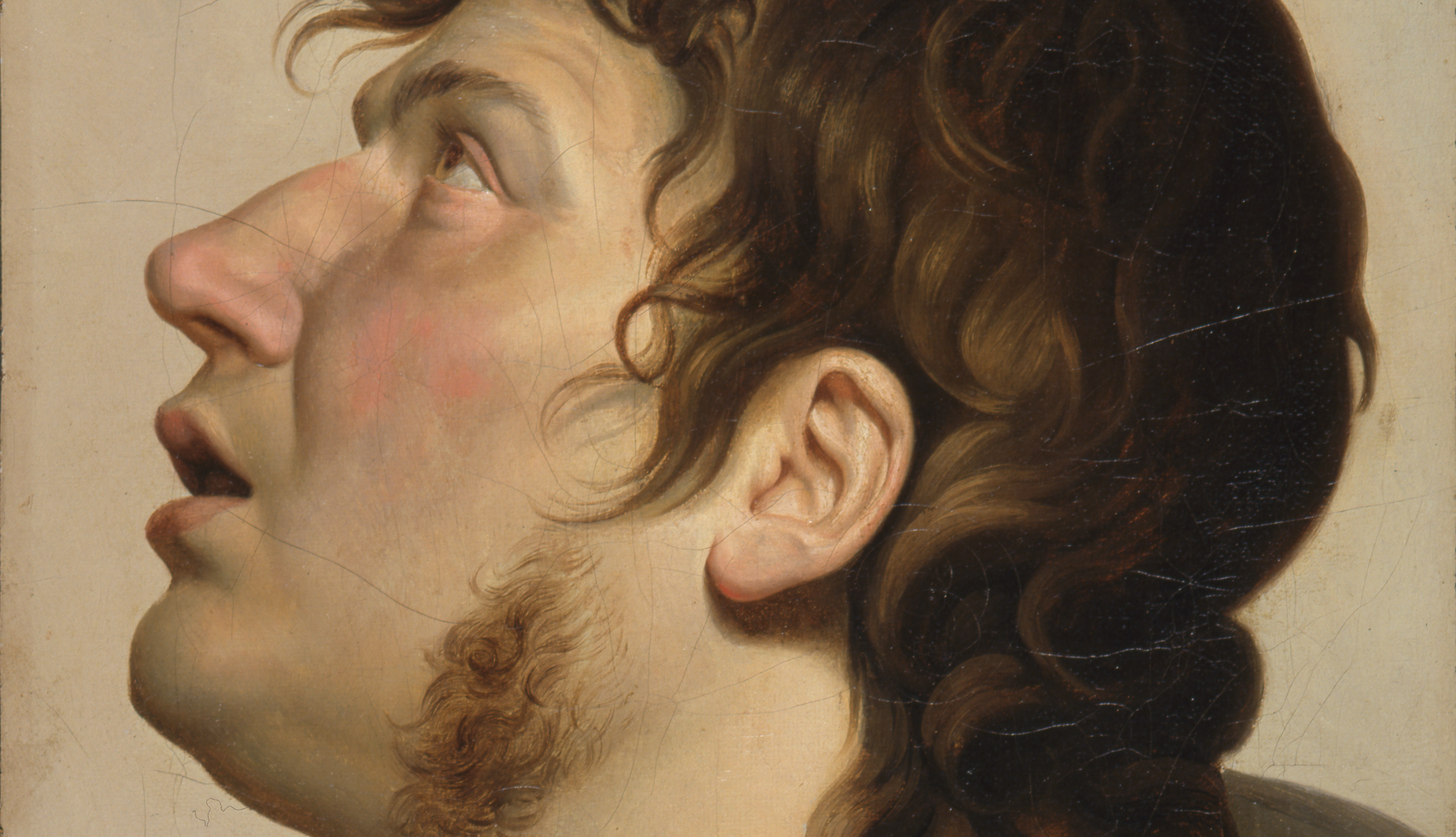 Détail de Talma en Oreste peint de profil par Bondel, au format bannière